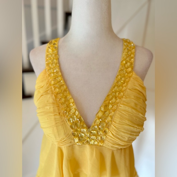 LAST CHANCE! 3/$50 Bright Yellow Ruffle Party Dress - Picture 5 of 10